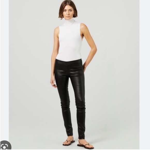 Row leather pants